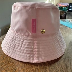 Stoney Clover Lane reversible bucket hat white pink